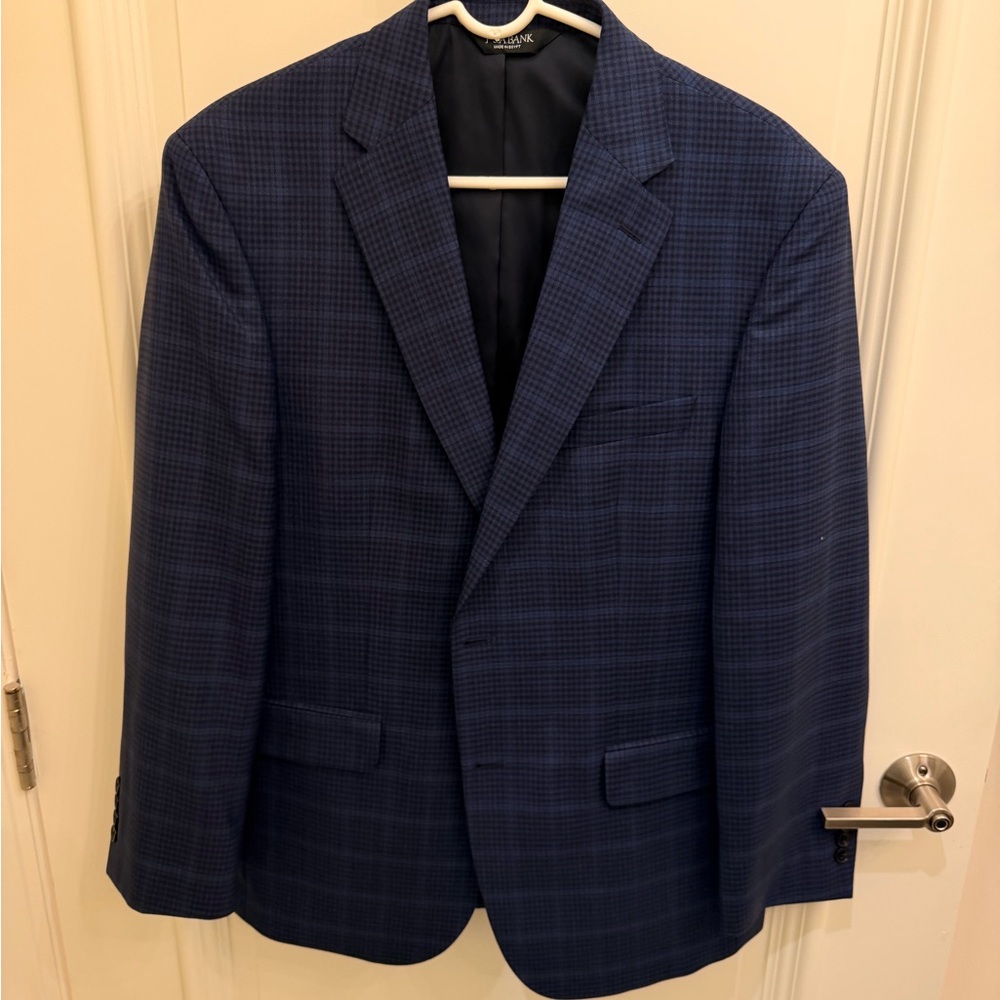Jos. A. Bank Dark Navy Plaid Sport Coat